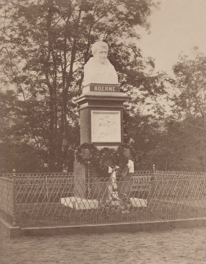 Ludwig-Börne-Denkmal in der Bockenheimer Anlage in Ffm.