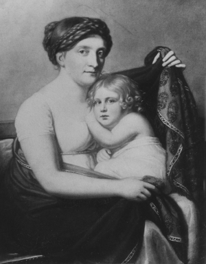 Anna Elisabeth Grunelius mit ihrem Sohn