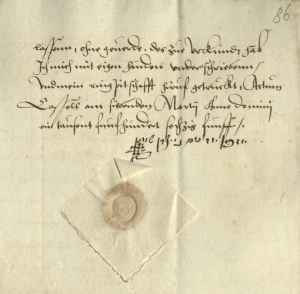 Unterschrift und Petschaft von Josef zum Goldenen Schwan